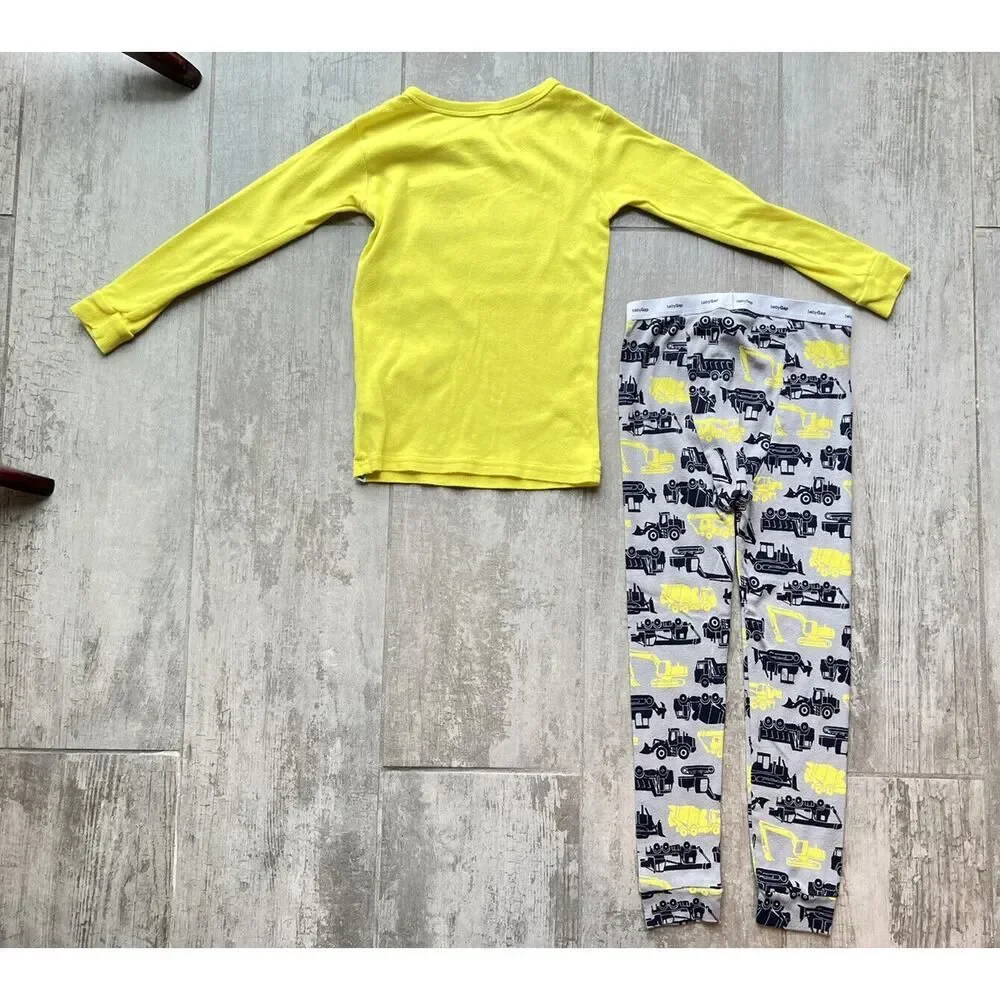 Baby Gap Long Sleeve Pajama I Dig You Heart Tractors Toddler Pjs 2 Piece Set 5T